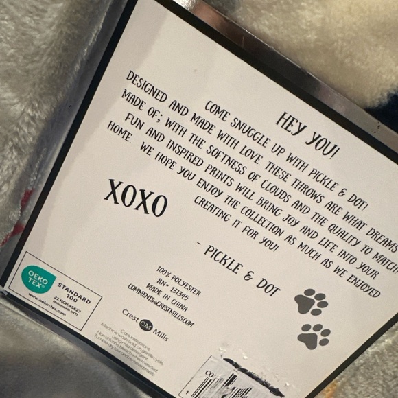 Pickle & Dot Oversized Plush Throw 60x70” Dogs Star Spangled Cutie - Picture 4 of 5